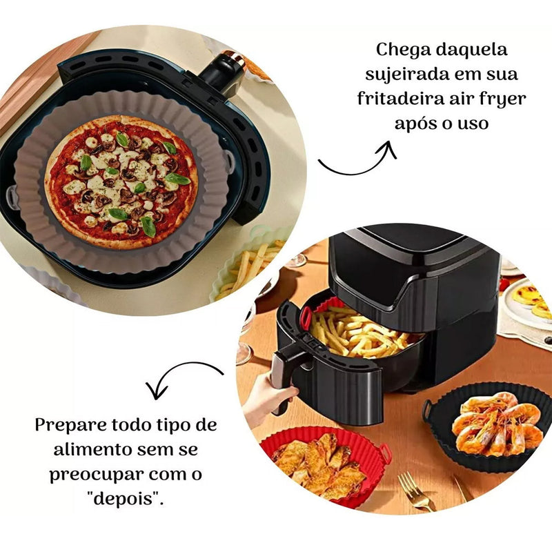 Forma de Silicone Flexível Air Fryer