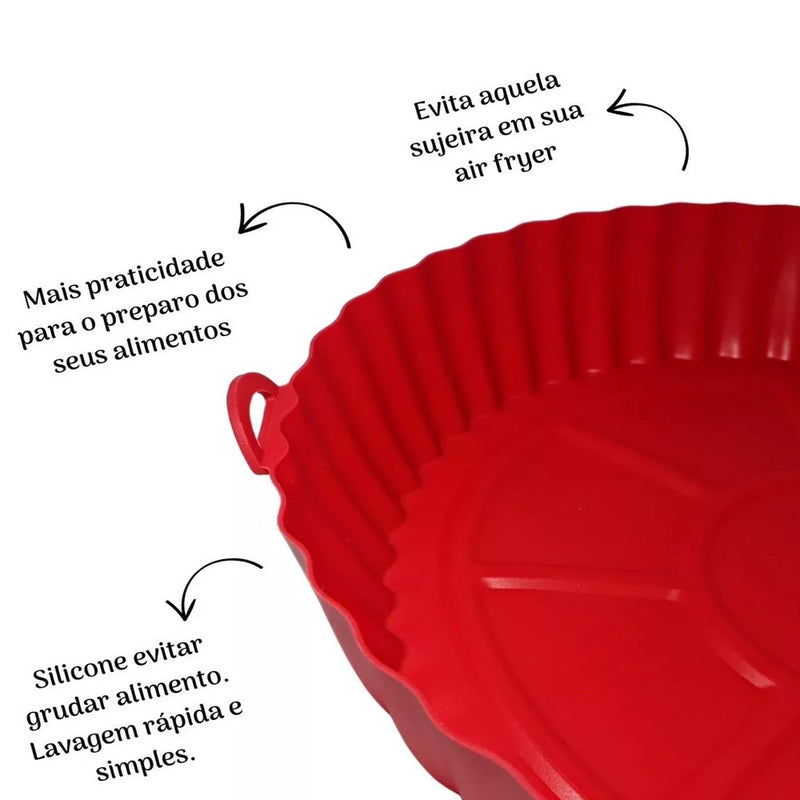 Forma de Silicone Flexível Air Fryer